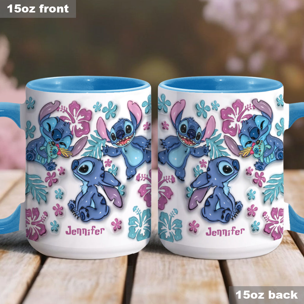 Blue Ohana - Personalized Ohana Accent Mug