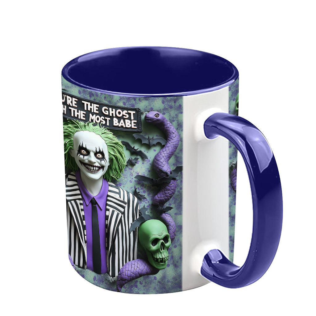 You're The Ghost With The Most Babe - Personalized Accent Mug