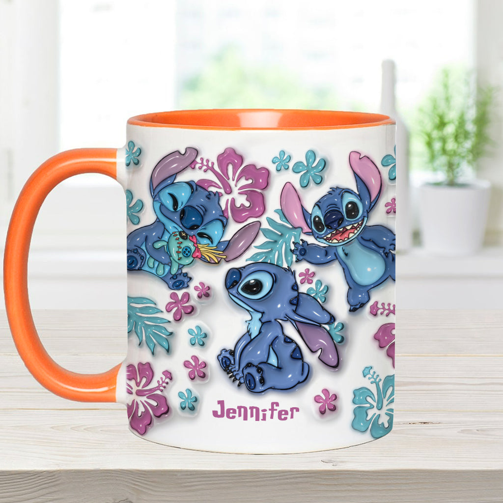 Blue Ohana - Personalized Ohana Accent Mug