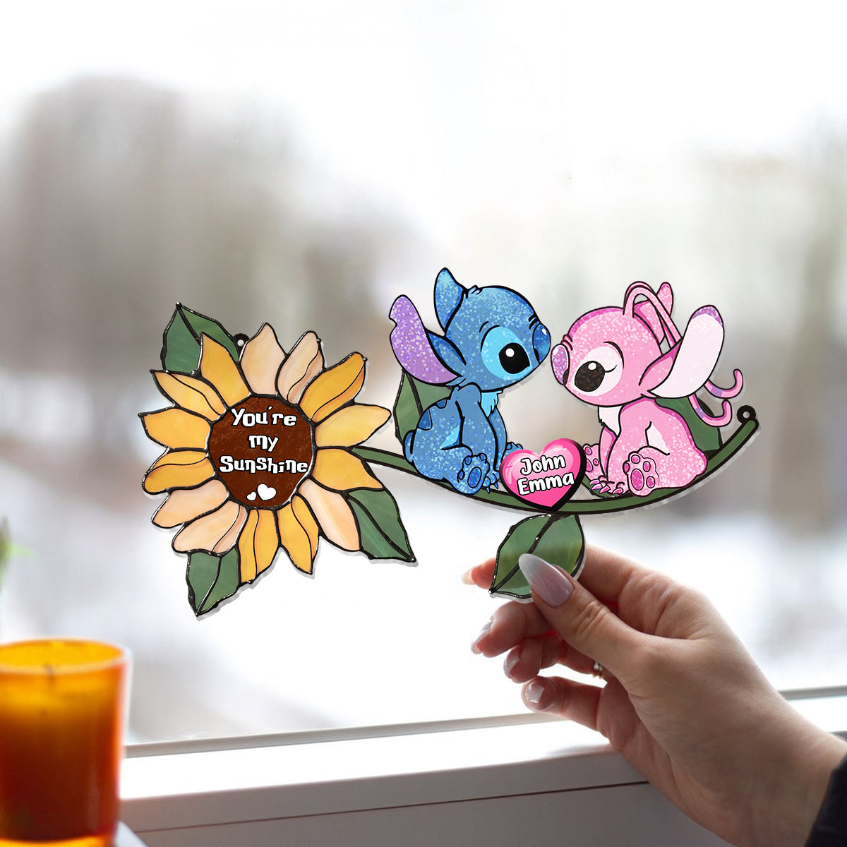 You're My Sunshine - Personalized Ohana Window Hanging Suncatcher Ornament