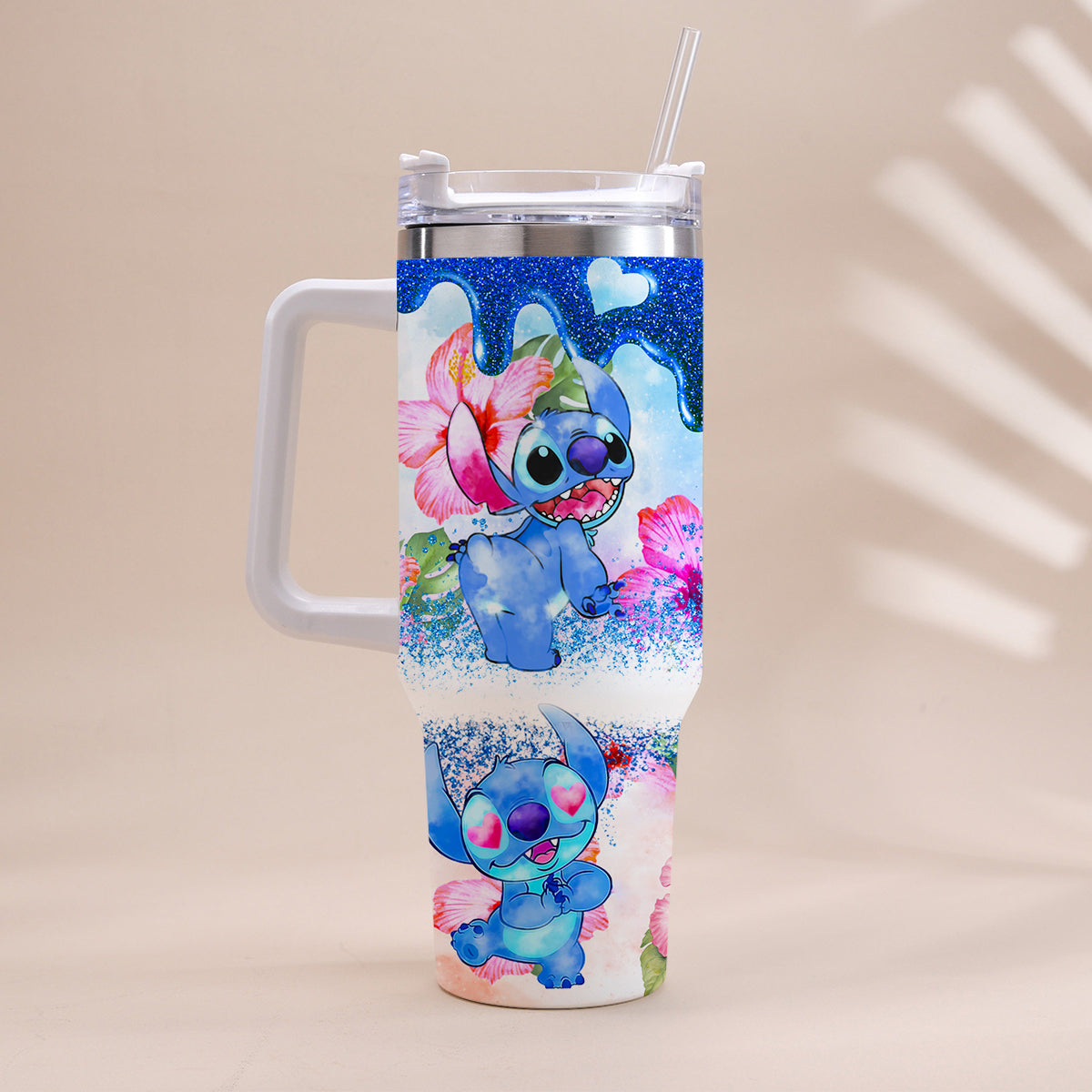 Ohana Tropical Vibe - Personalized Ohana Tumbler With Handle