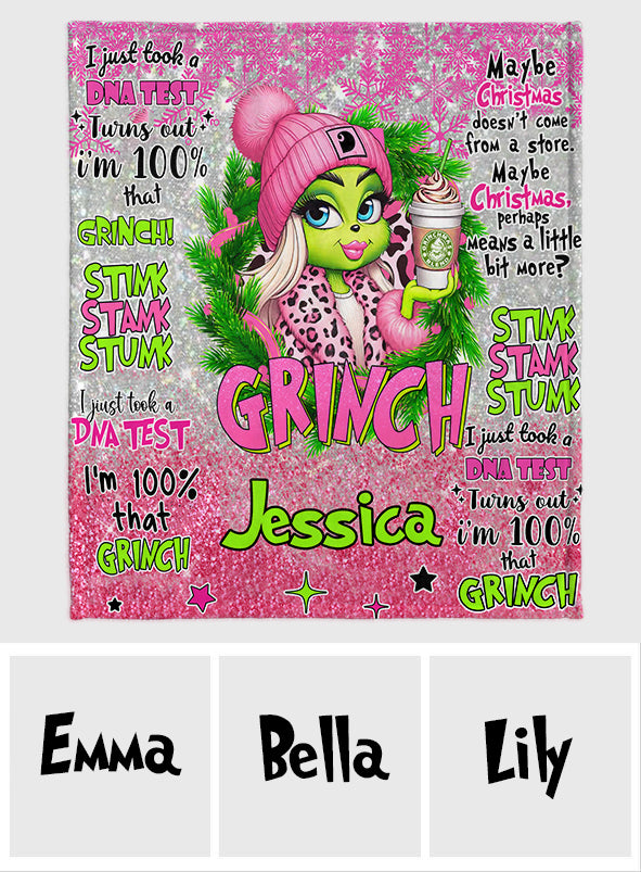 Merry Grinchmas - Personalized Stole Christmas Blanket