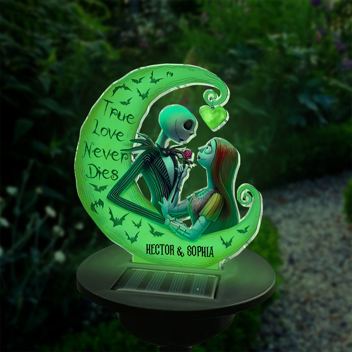 True Love Never Die - Personalized Nightmare Garden Solar Light