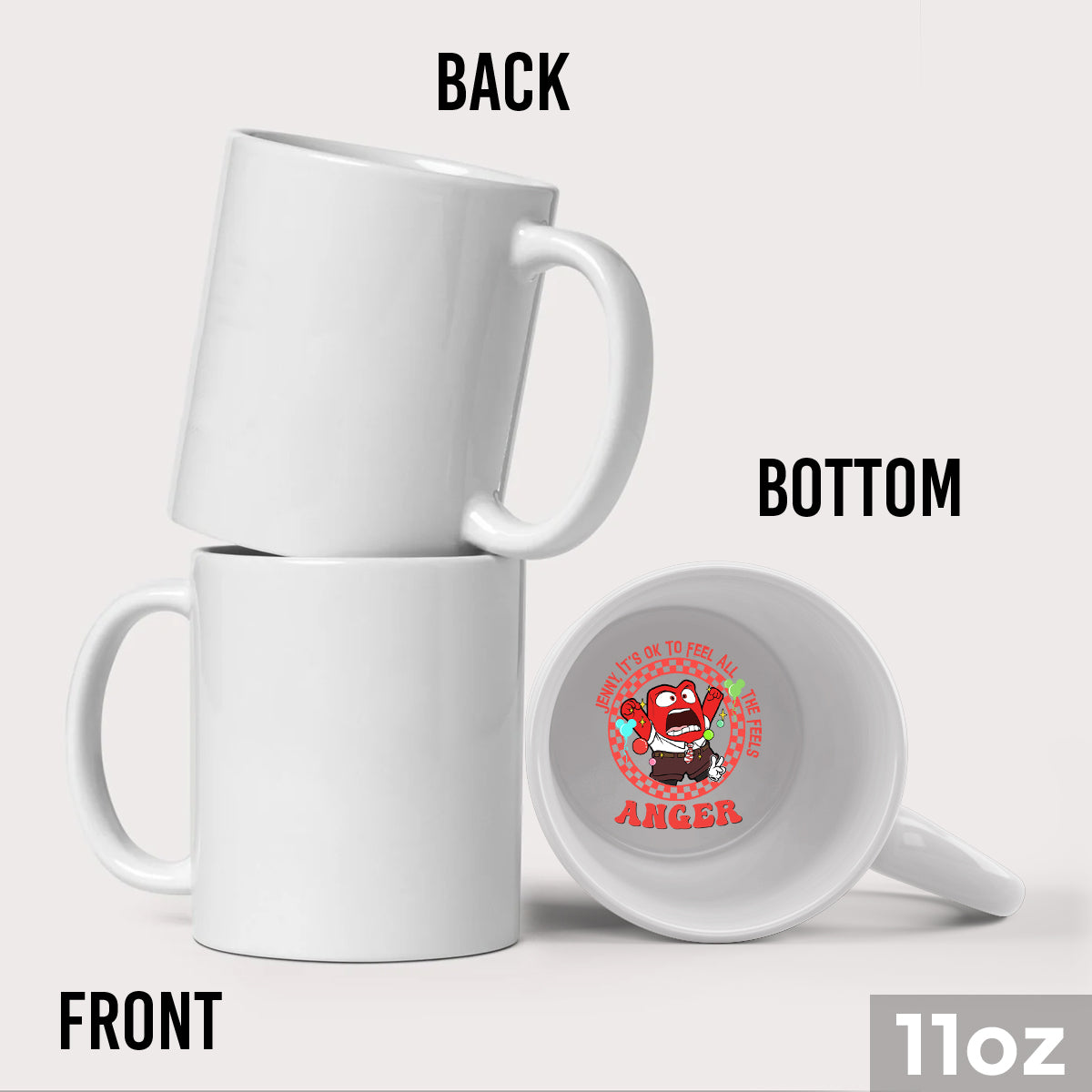 It's Ok To Feel All The Feels - Personalized Hidden Message Mug