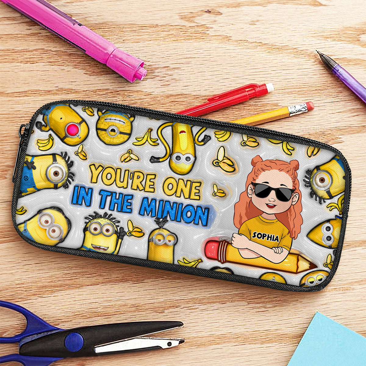 One In The Minion - Personalized Kid Pencil Case