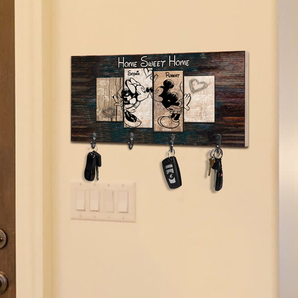Home Sweet Home I'm Yours - Personalized Mouse Key Rack