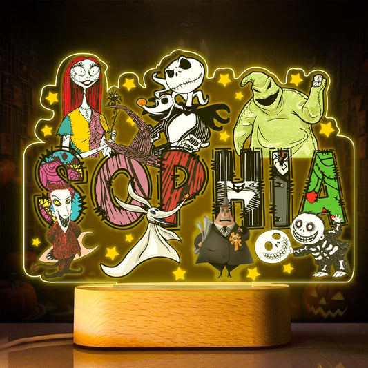 The Nightmare - Personalized Nightmare Shaped Plaque Light Base