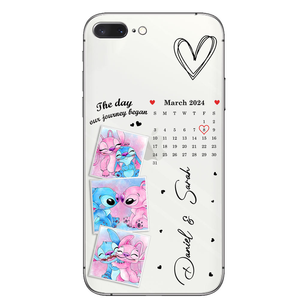 The Day Our Journey Began Ohana Calendar Custom - Personalized Ohana Clear Phone Case