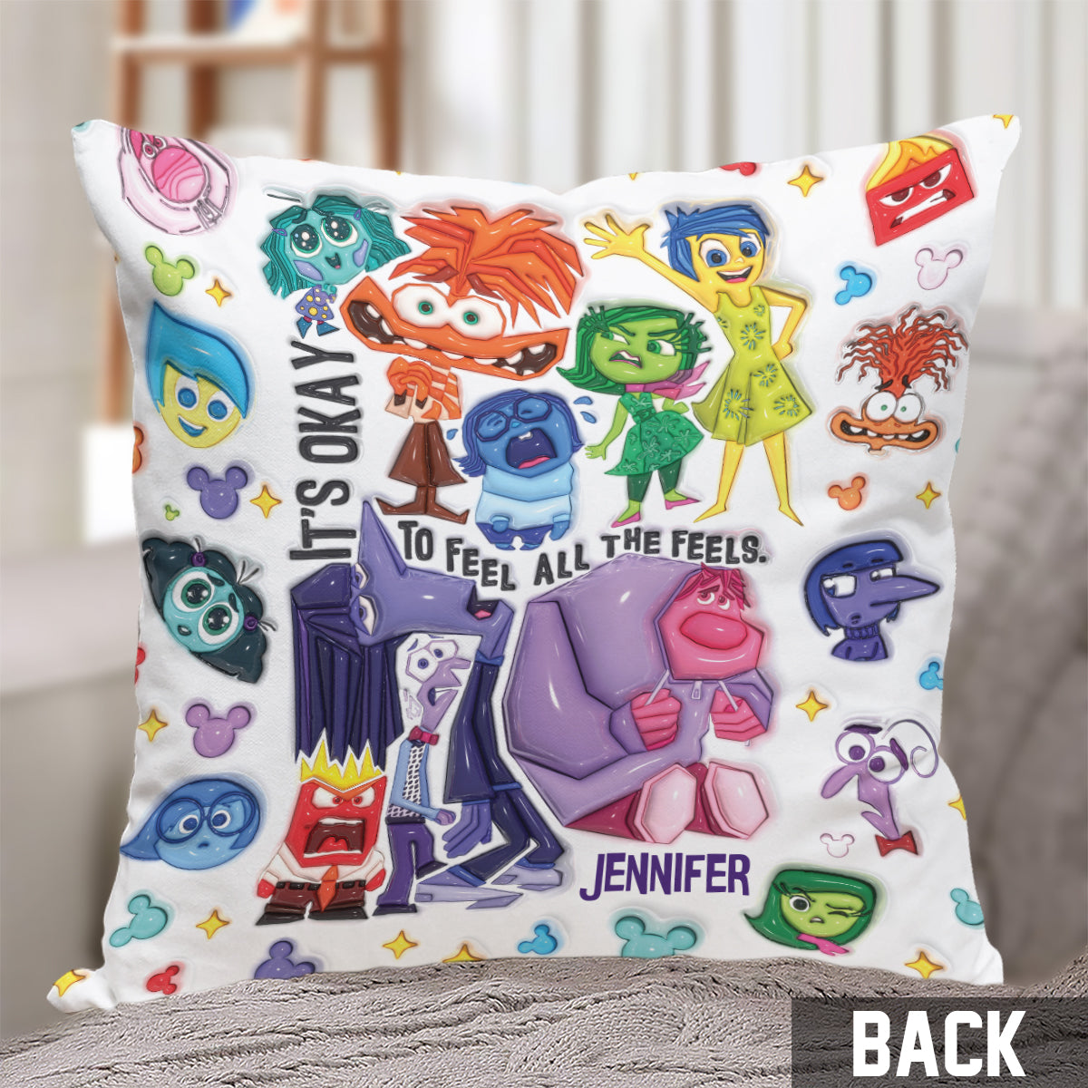 It's Okay To Feel All The Feels - Personalized Throw Pillow