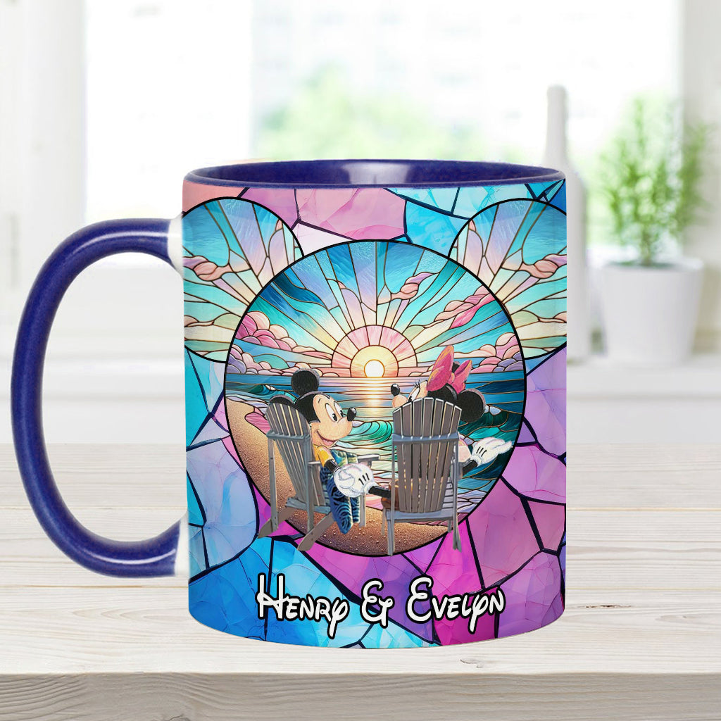 Sunrise On The Beach Build The Life We Love - Personalized Mouse Accent Mug