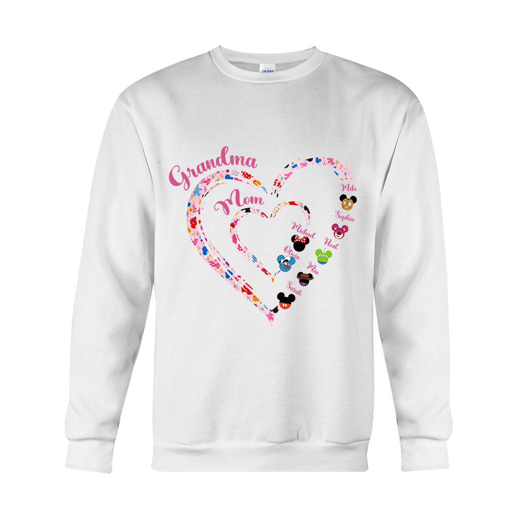 Happiest Grandma - Personalized Mouse T-shirt And Hoodie