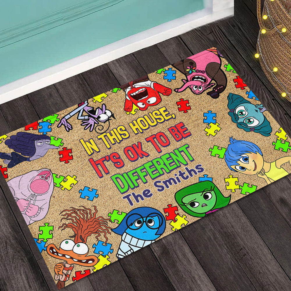 It's Ok To Be Different - Personalized Doormat
