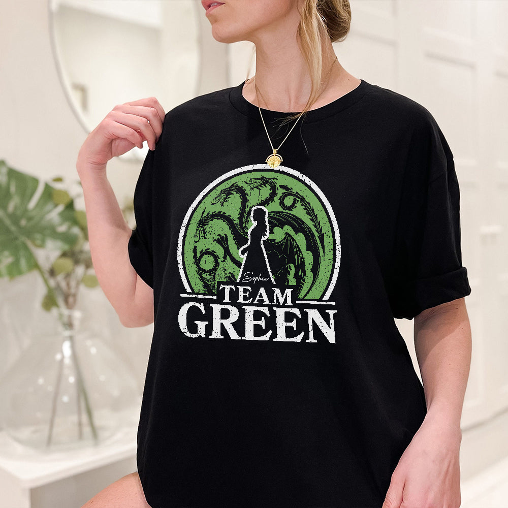Team Black Vs Team Green - Personalized Thrones Game T-shirt And Hoodie