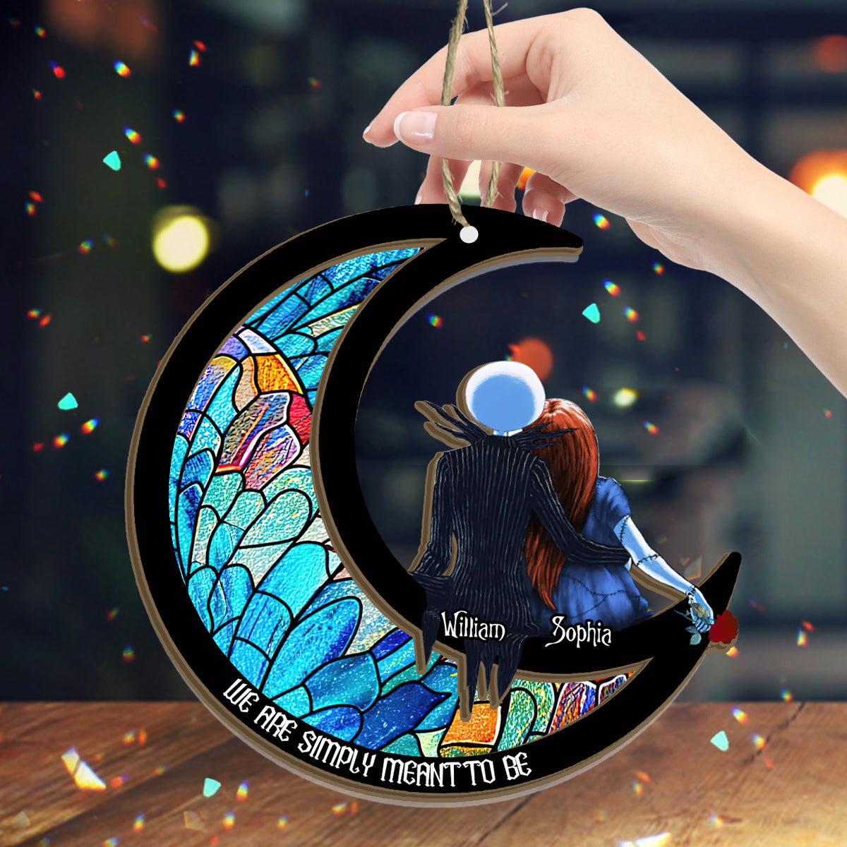 We Are Simply Meant To Be - Personalized Nightmare 2 Layered Window Hanging Suncatcher