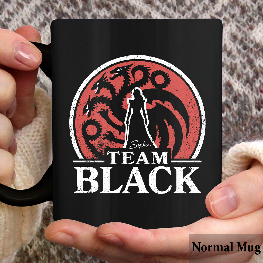 Team Black Vs Team Green - Personalized Thrones Game Mug