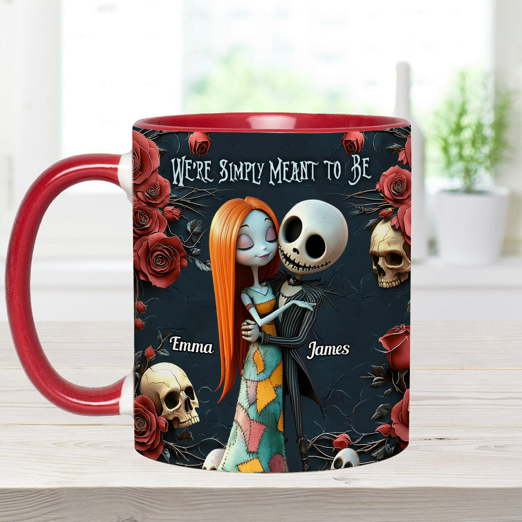 We're Simply Meant To Be - Personalized Nightmare Accent Mug