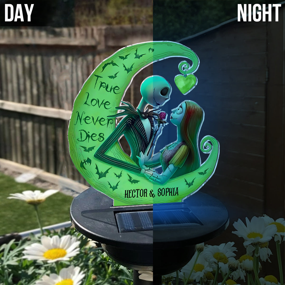True Love Never Die - Personalized Nightmare Garden Solar Light