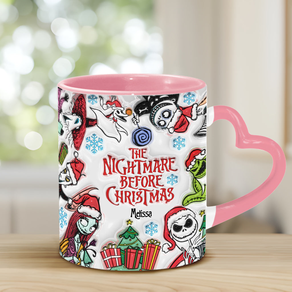 The Nightmare Before Christmas - Personalized Nightmare Heart Handle Mug