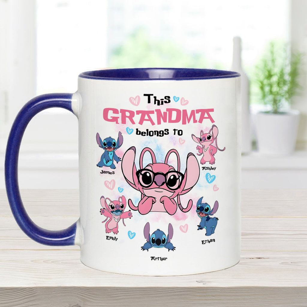This Grandma Belongs To Custom Any Title - Personalized Mouse Accent Mug