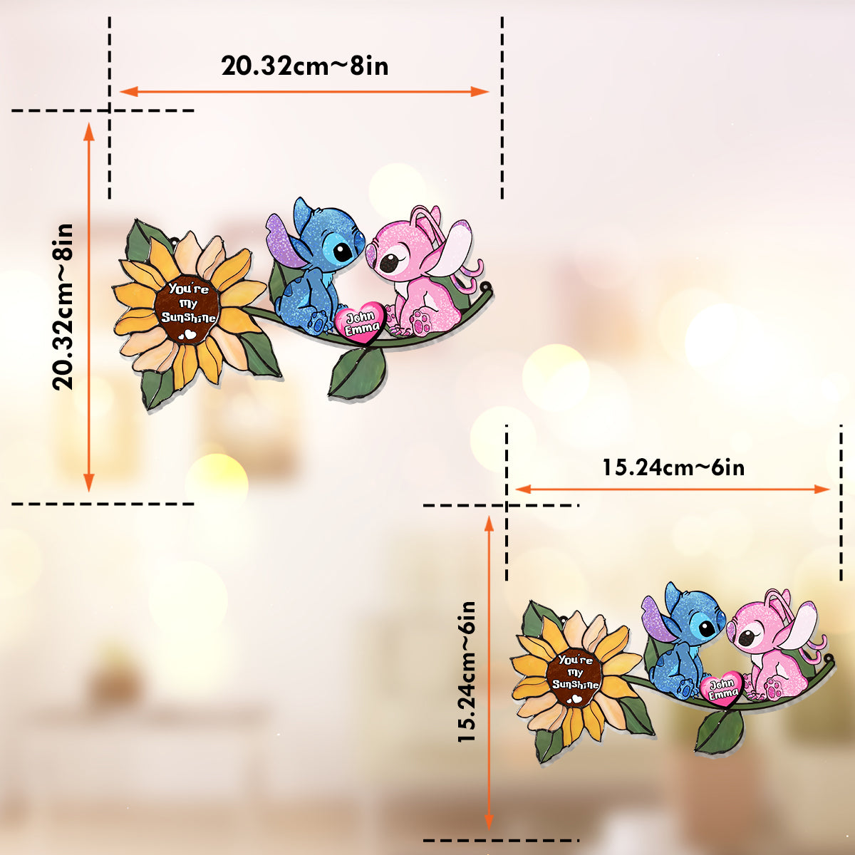 You're My Sunshine - Personalized Ohana Window Hanging Suncatcher Ornament