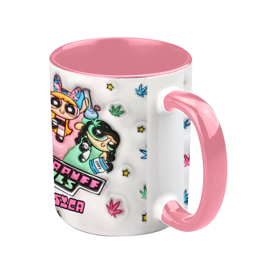 The Flower Puff Girl - Personalized Weed Accent Mug