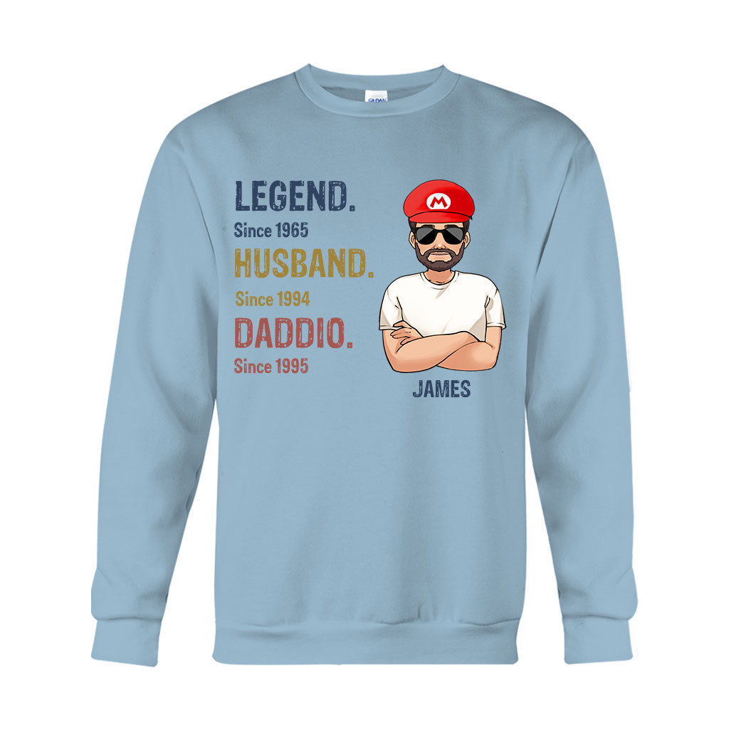 Legend Husband Daddio Poppio - Personalized Super Plumber T-shirt And Hoodie