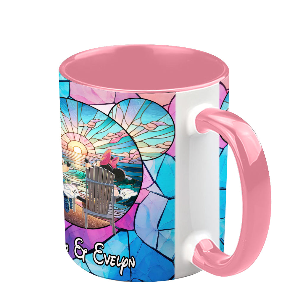Sunrise On The Beach Build The Life We Love - Personalized Mouse Accent Mug