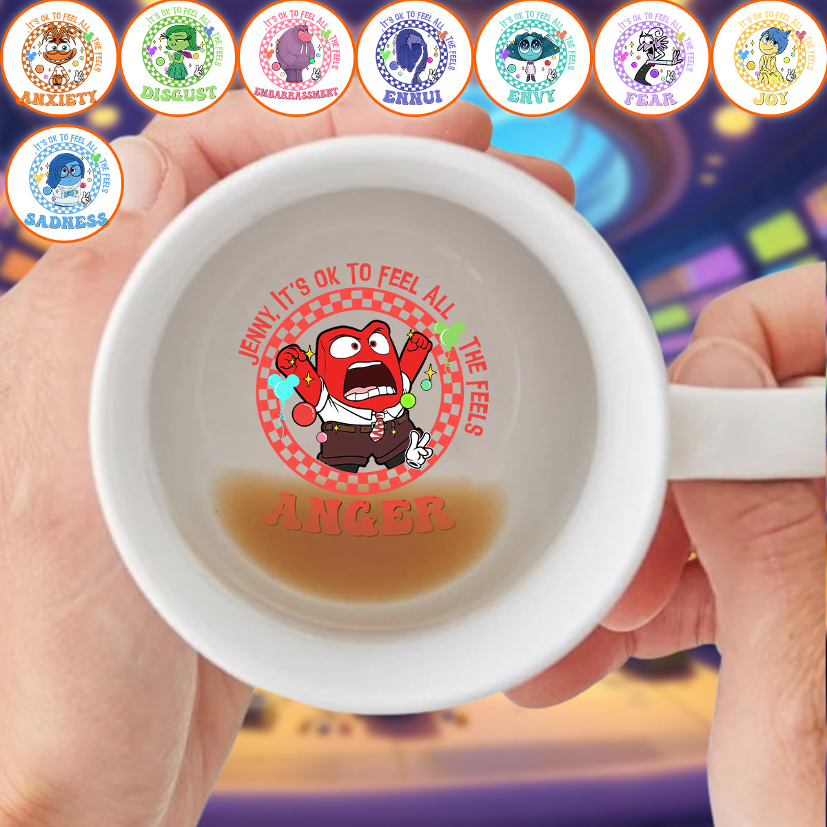 It's Ok To Feel All The Feels - Personalized Hidden Message Mug