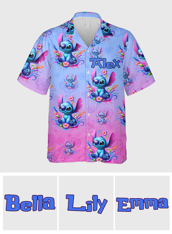 Blue Ohana - Personalized Ohana Hawaiian Shirt