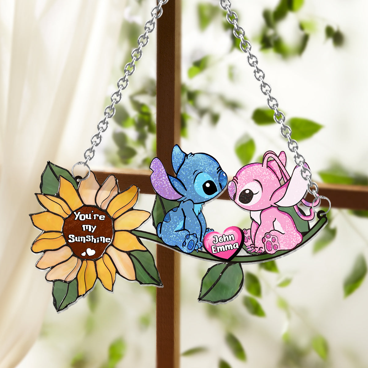 You're My Sunshine - Personalized Ohana Window Hanging Suncatcher Ornament