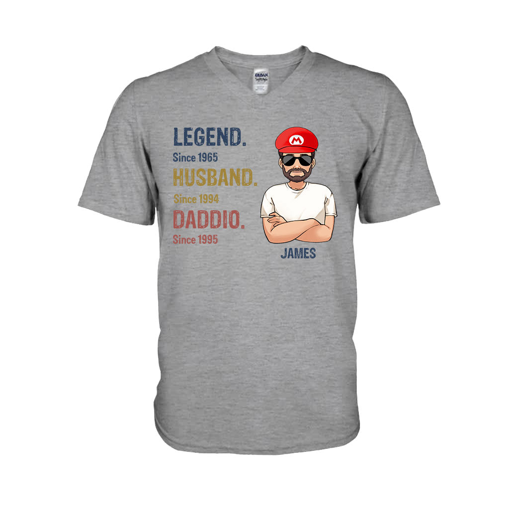 Legend Husband Daddio Poppio - Personalized Super Plumber T-shirt And Hoodie