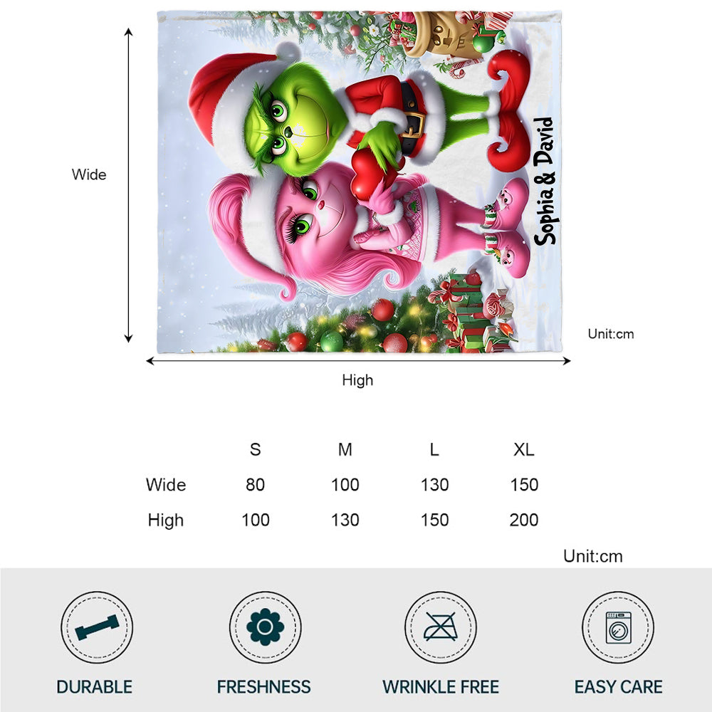 Merry Grinchmas - Personalized Stole Christmas Blanket