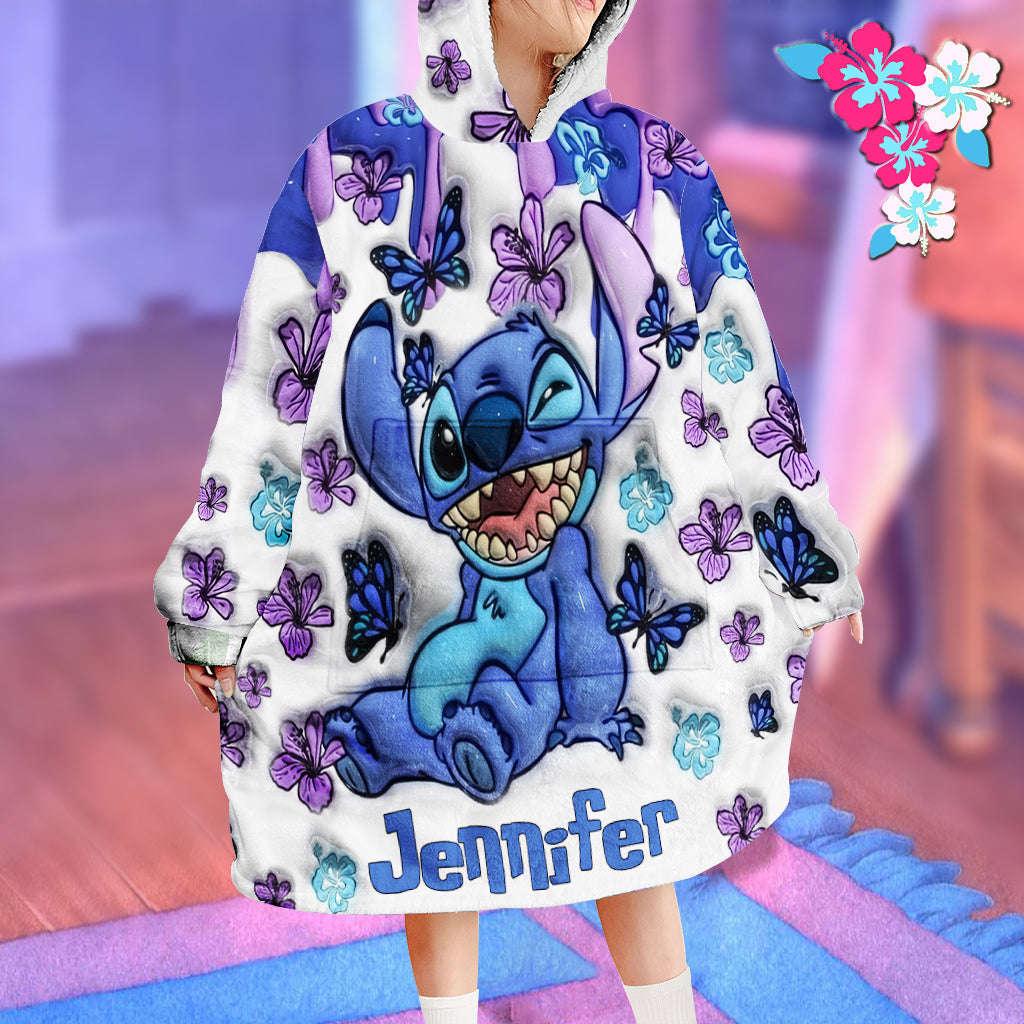 Purple Ohana - Personalized Ohana Blanket Hoodie