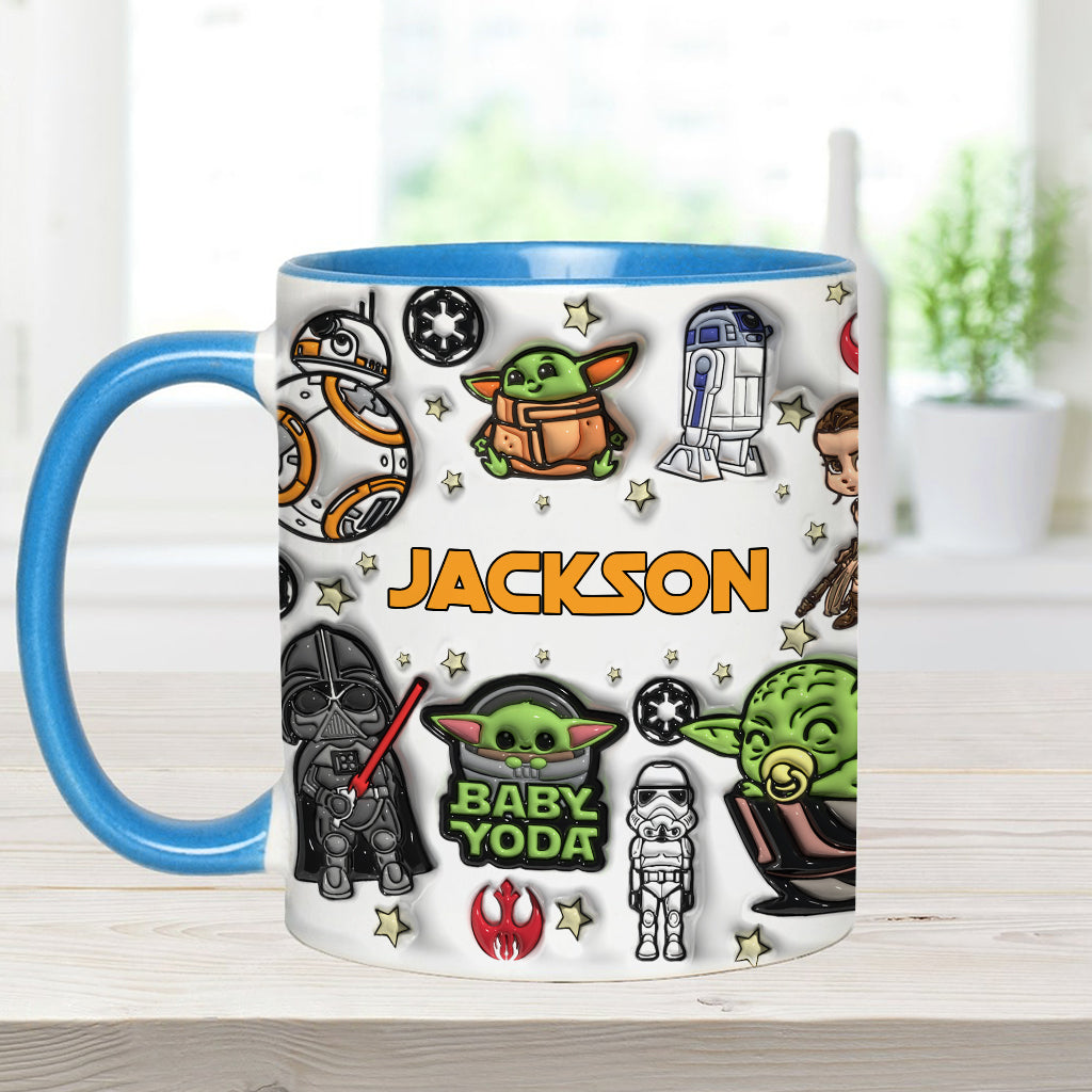 Best Coffee In The Galaxy - Personalized The Force Accent Mug