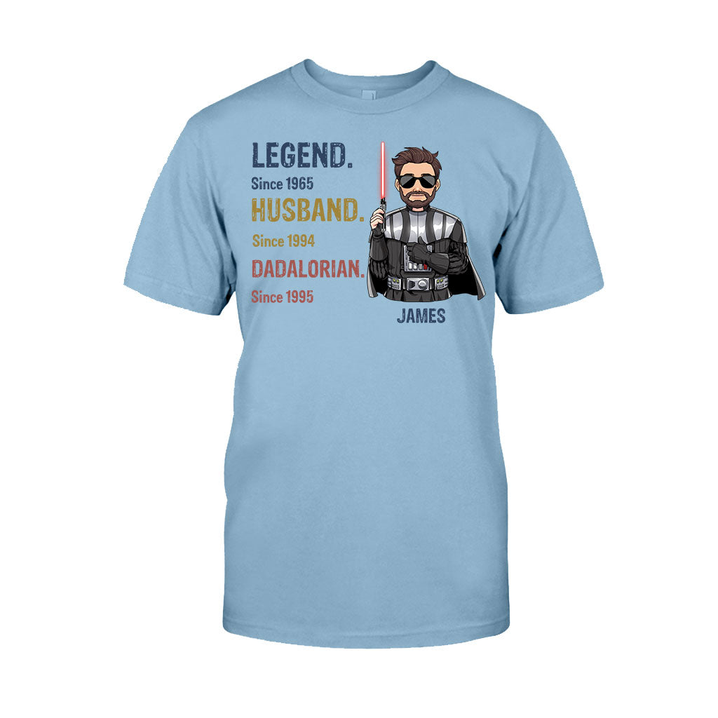 Legend Husband Dadalorian Papalorian - Personalized The Force T-shirt And Hoodie