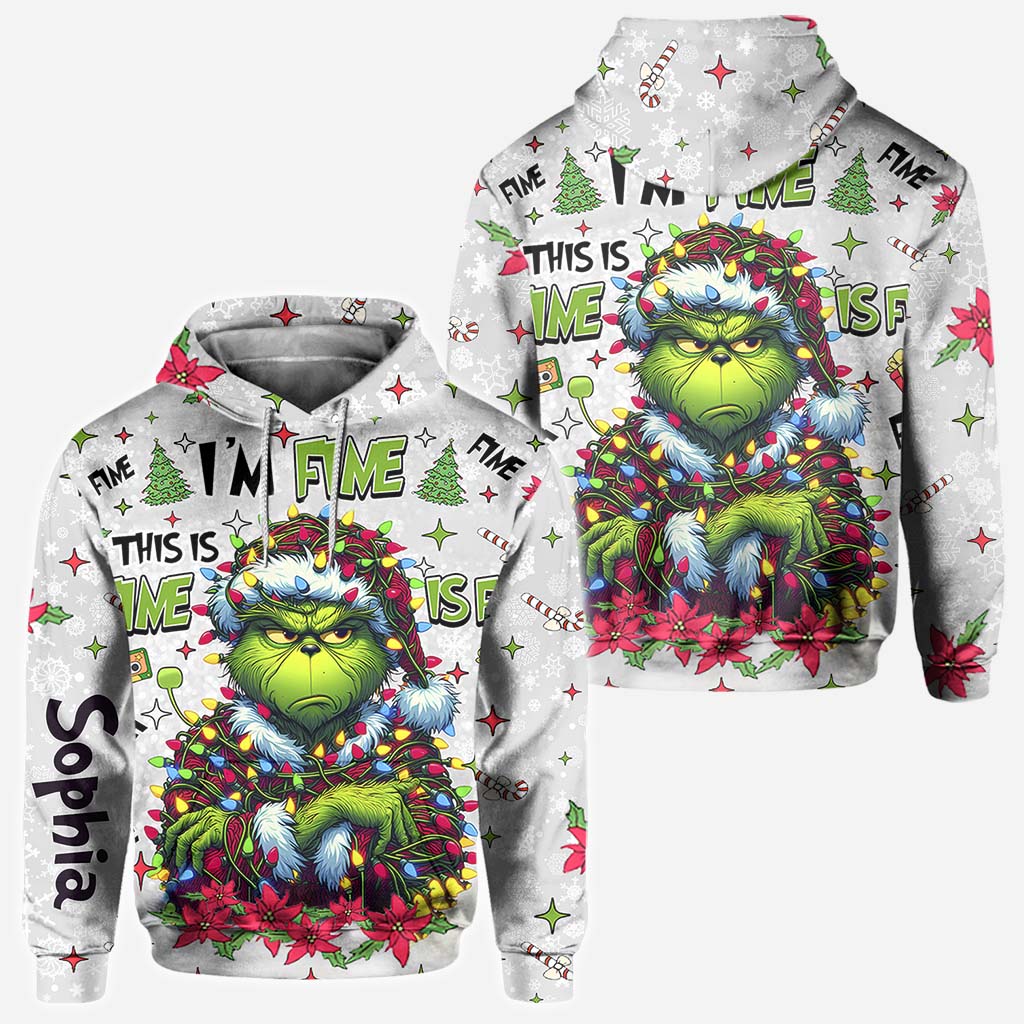It's Fine I'm Fine - Personalized Stole Christmas All Over Shirt