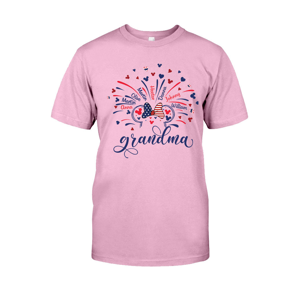 Firework America Mouse Flag - Personalized Mouse T-shirt And Hoodie