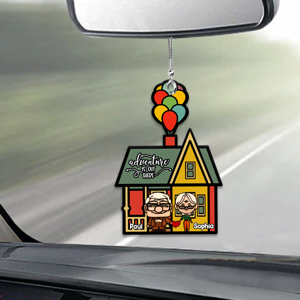 Adventure Is Out Here - Personalized Mouse Car Ornament