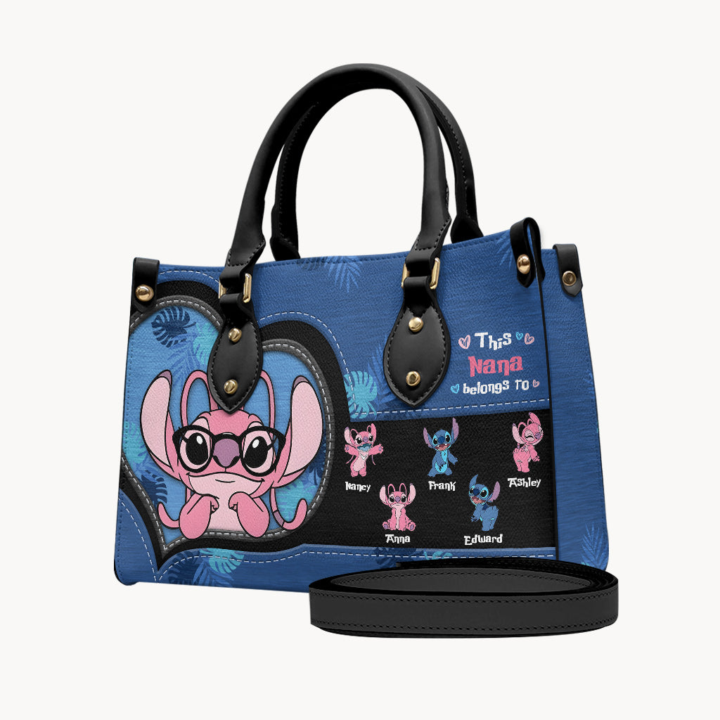This Grandma Belongs To Custom Any Title - Personalized Ohana Leather Handbag
