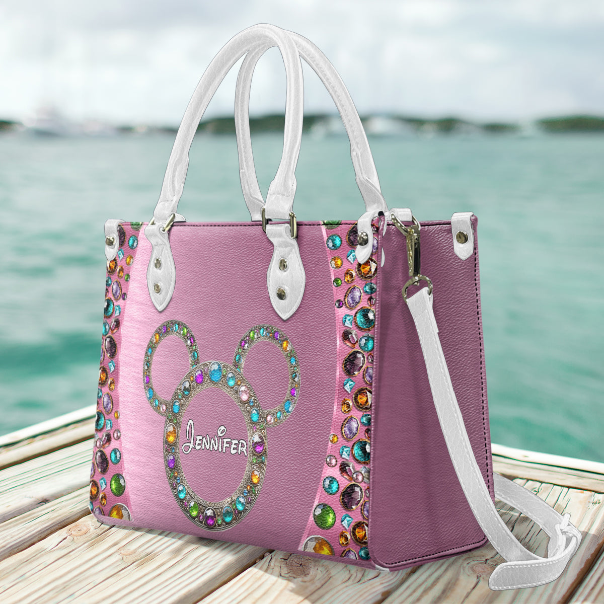 Magic Pink - Personalized Mouse Leather Handbag