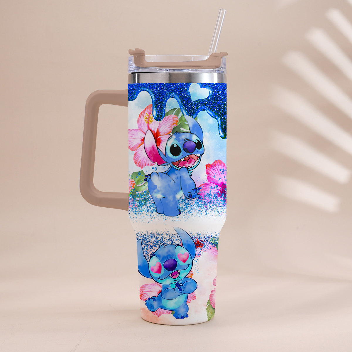 Ohana Tropical Vibe - Personalized Ohana Tumbler With Handle