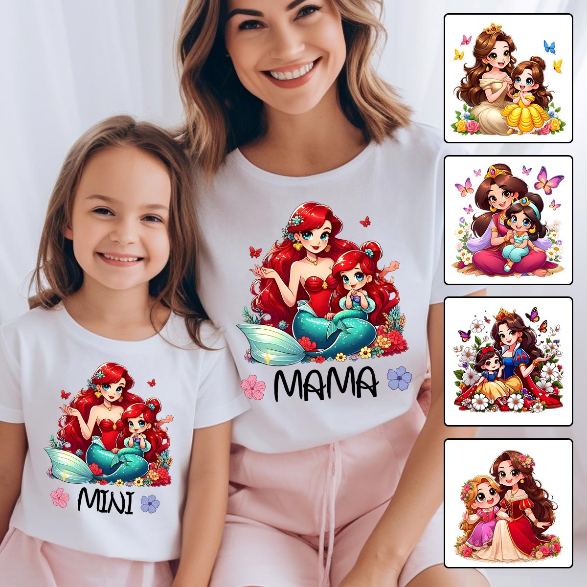 Chicano Royal Mother & Daughter - Personalized Mouse T-shirt And Hoodie