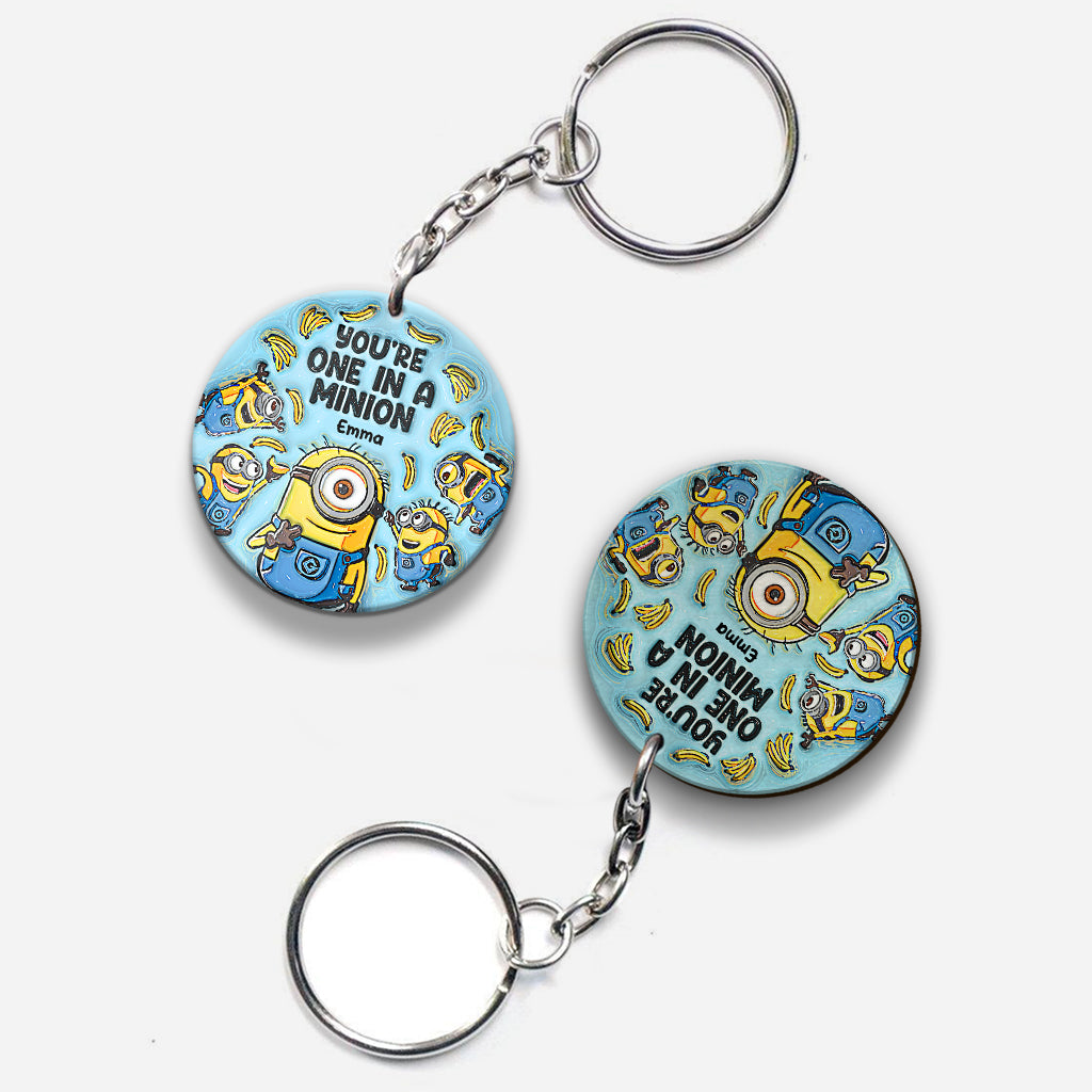 One In A Minion - Personalized Keychain