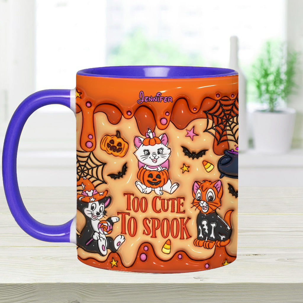 Cataholic Too Cute Too Spook - Personalized Mouse Accent Mug