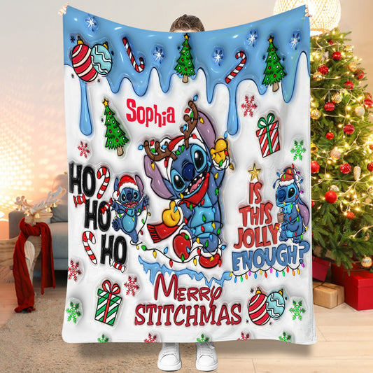 Merry Stichmas - Personalized Ohana Blanket