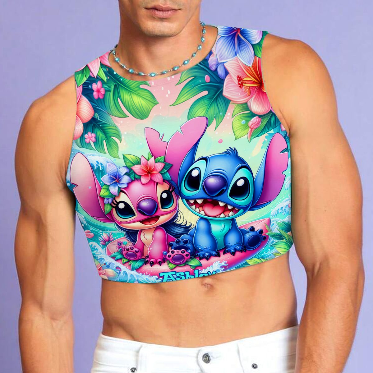 Any Name - Personalized Ohana Crop Tank Top