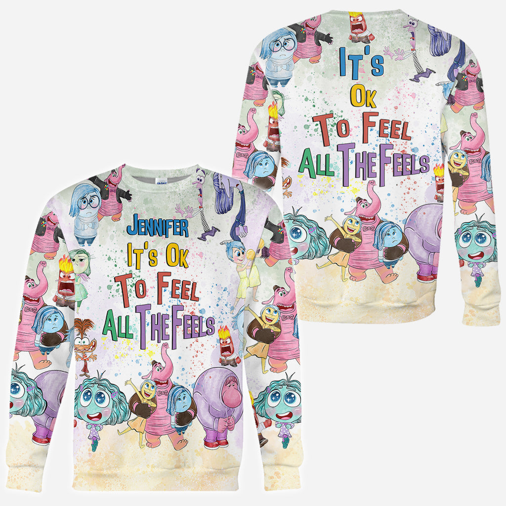 It's Ok To Feel All The Feels - Personalized All Over Shirt