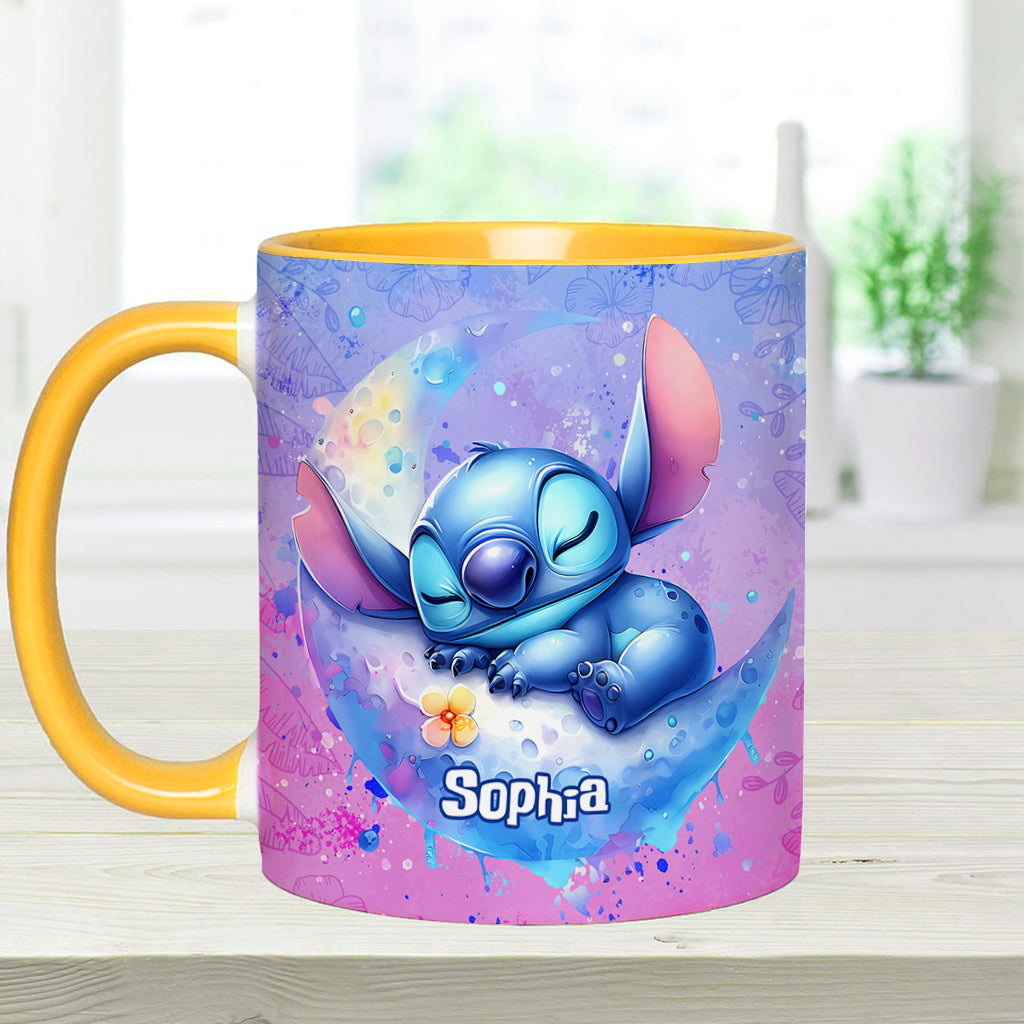 Sleepy Moon - Personalized Ohana Accent Mug