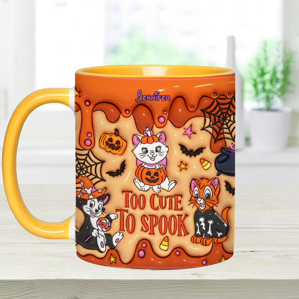 Cataholic Too Cute Too Spook - Personalized Mouse Accent Mug