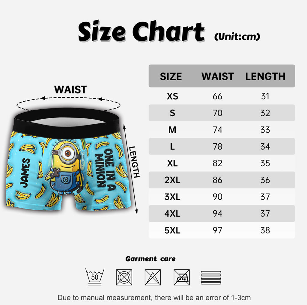 One In The Minion - Personalized Men’s Boxer Briefs